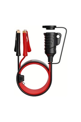Xuweiwei 16.4ft Tr-29a Tiger Clip Flat Line 16awg Araç Akü Adaptörü Krokodil Klips Ve Aux Bağlantı İle 12v Soket Bakır Kablo Universal Şarj Kablosu