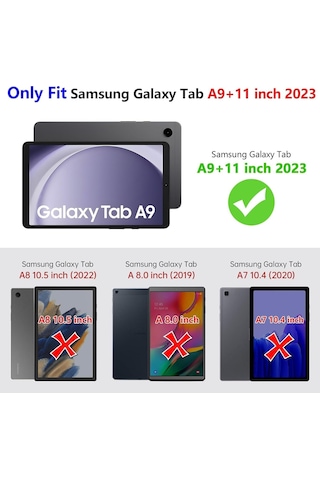 Samsung Galaxy Uyumlu Tab A9 Plus X210 X218 11 İnç Kılıf Ultra Koruma Zırh Askılı Silikon Tablet Kılıfı