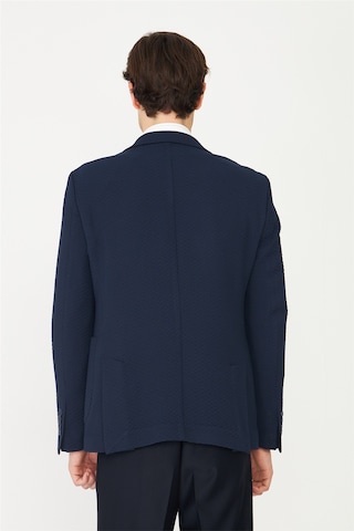 Lacivert Hafif Desenli Blazer Ceket Laci