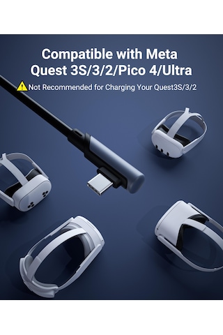 Syntech Bağlantı Kablosu 16 Ft Quest2/quest Pro/pico 4 Aksesuarları Ve Pc/steam Vr, Yüksek Hızlı Pc Sku: Smgstk7ec785fbf5
