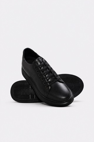Fast Step Hakiki Deri Erkek Casual Ayakkabı 126ma443 Siyah