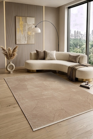 Luxia Lu001b Bej Akrilik Modern Salon Koridor Yatak Ve Oturma Odası Halısı-1770