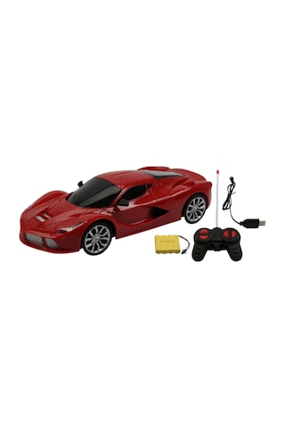 Uzaktan Kumandalı Şarjlı Araba 24 Cm Işıklı Ferrari & Lamborghini Model Full Fonksiyonlu Oyuncak Kırmızı Ferrari