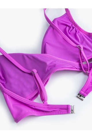 Koton Drapeli Bikini Üstü Pedli Astarlı Mor 4sak10087mm Mor