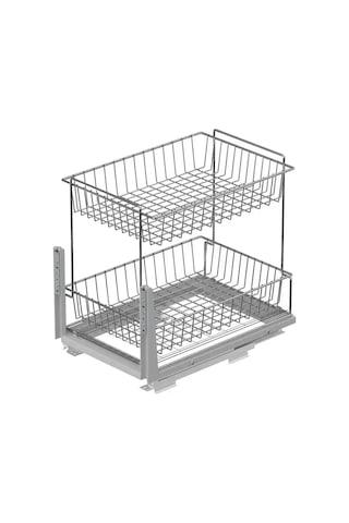 Starax 35cm Zemin Bağlantılı 2 Sepetli Krom Ünite S-2193-c