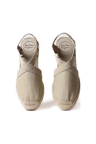 Sandalet Kadın Ter Toni Pons Elastic Linen Stone Pedra Taş