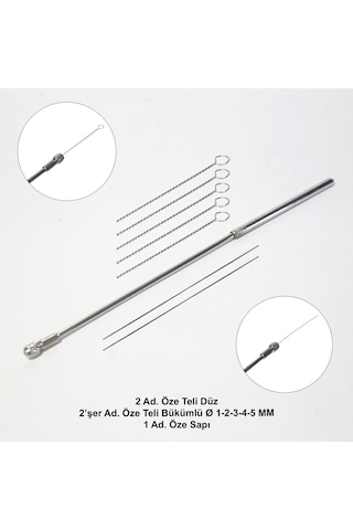 Öze Teli Düz + Öze Teli Bükümlü Ø 1-2-3-4-5 mm ve Öze Sapı 13’lü