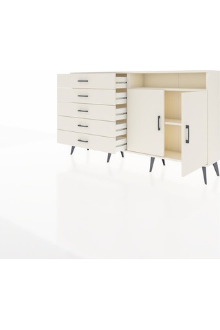 Arges Konsol 2 Raflı 5 Çekmeceli 2 Kapaklı 176x30x99 Aytaşı-aytaş Aytaşı-aytaşı