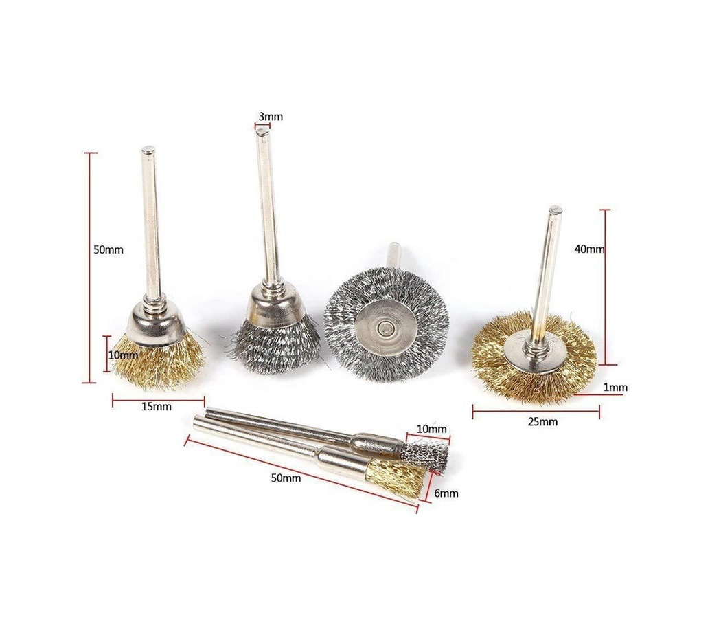 Mufunye 45 Parça Altın Tel Fırça Seti: Elektromanyetik Taşlama İçin Mini Tel Tekerlek, Pas Kaldırma Ve Metal Yüzey Polishing Aletleri