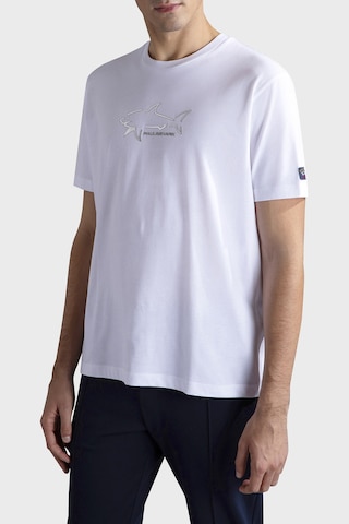 Paul & Shark Erkek T Shirt 23411198 010 Beyaz Beyaz