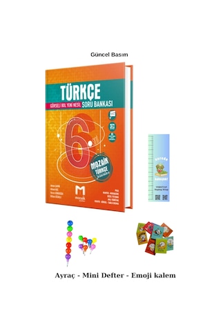 Mozaik 6. Sınıf Türkçe Soru Bankası 2025 Emoji - Mini Defter-tırtıl A.