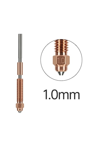 Fortunelane Ender-3 V3/k1c/k1 Max İçin 1.0mm Çelik Kaplı Bakır Nozzle - 3d Yazıcı Aksesuarı