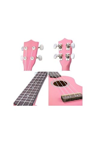 Puka Pk-10 Çantalı Pembe Renk Soprano Ukulele-Kılıf