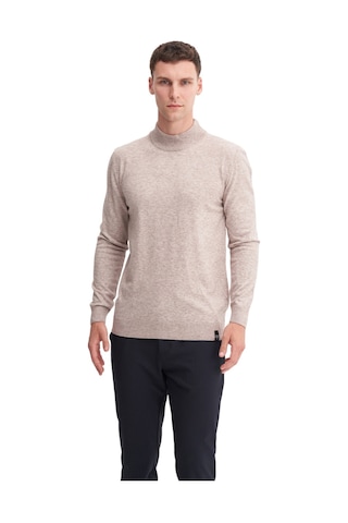 Cazador Slim Fit Courspoun Premium Yarım Balıkçı Kazak Bej Melanj