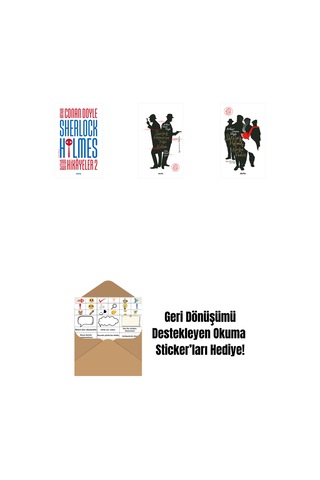 Sherlock Holmes - Bütün Hikayeler 2 Ciltli + Sherlock Holmes Un Vaka Kitabı + Sherlock Holmes - Korku Vadisi + Okuma Sticker'ları