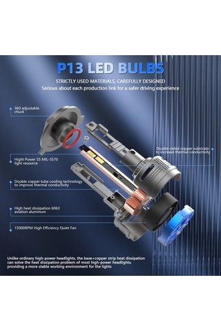 Ebitda Yüksek Parlaklıklı 600w Led Araç Farı - 80000lm, 50000 Saat Ömürlü, Ip68 Su Geçirmez, Güvenli Montaj