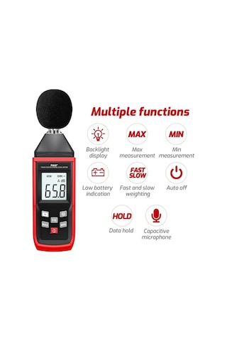 Novahub Profesyonel Ta8151 Ses Seviyesi Ölçer, Yüksek Hassasiyetli Gürültü Test Cihazı, Ev Ve Ofis Kullanımı İçin