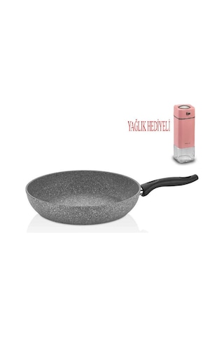 Falez Granit Tava 26 Cm Ve Cam Yağdanlık Granit