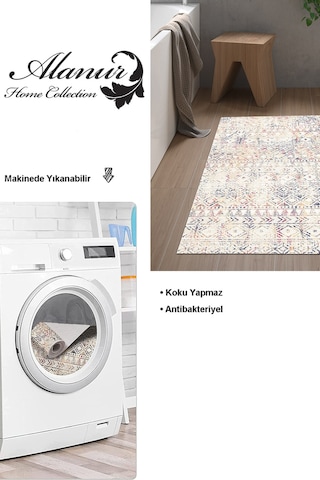 Dekoreko Kaymaz Taban Djt Banyo Halısı Trend Iskandinav F5139 Bej