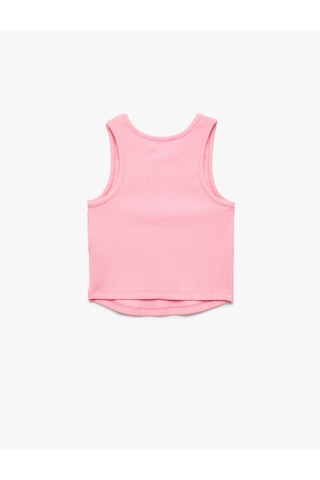 Koton Pamuklu Kolsuz Bisiklet Yaka Basic Crop Atlet Pembe 5skg30029ak Gül