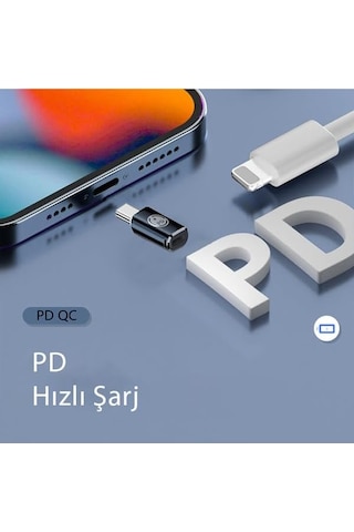 35w Type C To Lightning İphone 15 Max Pro Plus Yuva Çevirici Hızlı Şarj Aktarımı Otg Dönüştürücü Koyu Mavi Otgtm Otgtm-d