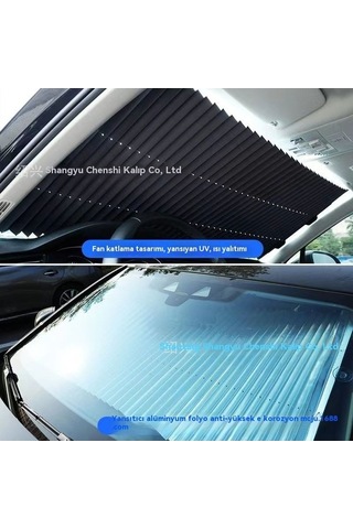 Novahub Arac Oto Güneşlik Katlanır 70x160cm Alüminyum Film Kepenk Tasarım