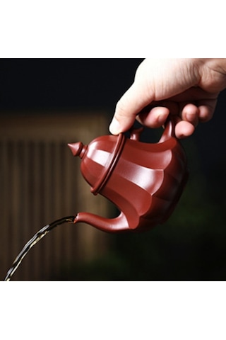 Yaratıcılık Çay Tencere Mor Kil Demlik Ham Cevheri Dahongpao Pagoda Şekli Su Isıtıcısı El Yapımı Çay Seti Çaydanlıklar Altın - Beyaz