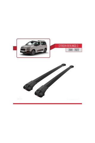 Citroen Berlingo 2019-2022 Arası İle Uyumlu Ace-1 Ara Atkı Tavan Barı Siyah