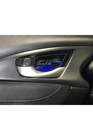 Honda - Civic Fc5 2016-2020 Uyumlu İç Kapi Kolu İç Kaplama Mavi