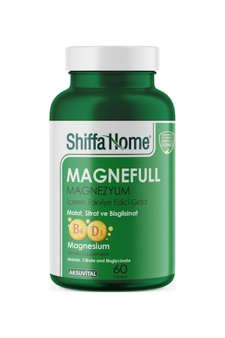 Aksu Vital Shiffa Home Magnefull Magnezyum İçeren Takviye Edici Gıda 60 Tablet