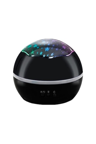 Fortunelane 8 Renkli Siyah Usb Yıldız Deniz Projeksiyon Lambası, Döner Tasarım, Uyku Ortamı Oluşturucu, Pil Dahil Değil