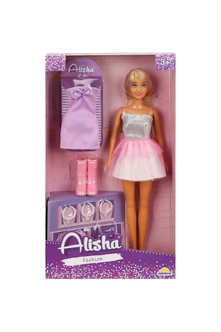 01423 Sun-rst-sıs-mnk- Alisha Gece Elbiseli Bebek Seti 29cm - Sunman