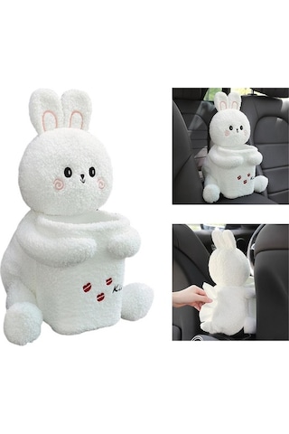 Createtech Yaratıcı Tavşan Suntek Kutusu Kol Doku Çöp Beyaz - Tavşan Araba Beyaz Nt Diğer