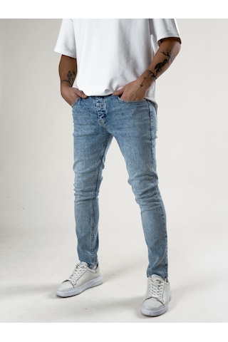 Cocopelli Slim Fit Buz Mavisi Erkek Kot Pantolon Coc2715 Çok Renkli