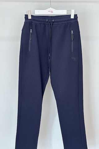 Paçası Düz Beli Lastikli 3 Cepli Şardonlu Erkek Eşofman Altı 7088 Lacivert Lacivert