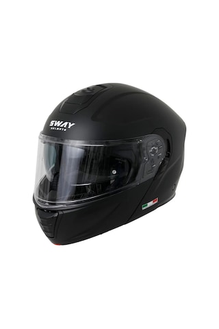 Sway Sw 917 Solid Flip Up Çene Açılır Kask Mat Siyah