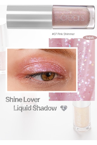 Cre'ars Yoğun Işıltılı, Prizmatik Yapılı Likit Far Shine Lover Liquid Shadow 07 Pink Shimmer