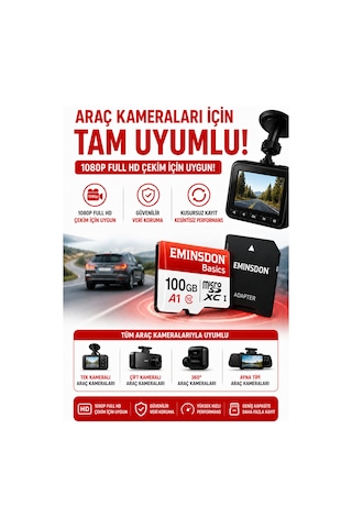 100gb Hafıza Kartı Ev Araç Güvenlik Kamerası Uyumlu Telefon Tablet Micro Sd Class10