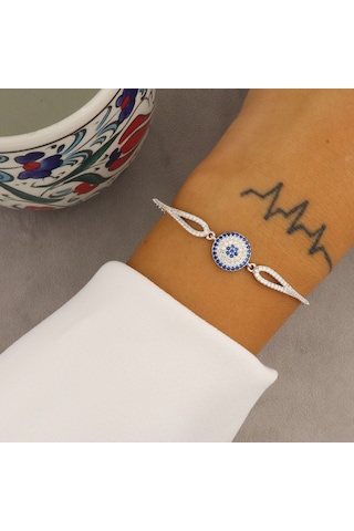 925 Ayar Gümüş Nazar Zarif Bileklik