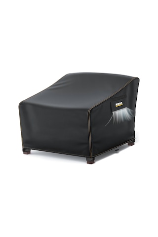 Haegs Tek Kişilik Bahçe Koltuk Örtüsü, Koruma Kılıfı, Su Geçirmez Açık Hava Bahçe Mobilya Kılıfları, Dış Mekan Sandalye Kılıfı Örtü Branda, Ağır Hizmet Tipi, 100-80-75cm - Siyah