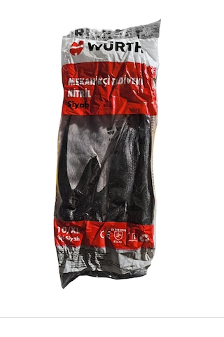 Wurth Mekanikçi Eldiveni Nitril Siyah 10/xl