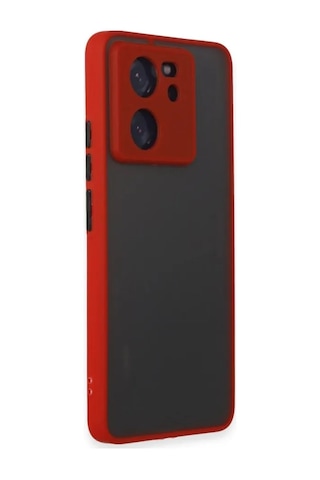 Jenerik Xiaomi Mi 13t Pro Kılıf Montreal Silikon Kapak - Kırmızı