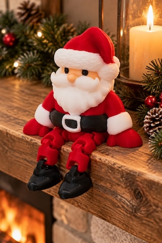 Hareketli Noel Baba Figürlü Dekoratif Süs 0