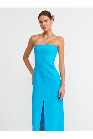 Dilvin 90758 Straplez Elbise-aqua Aqua