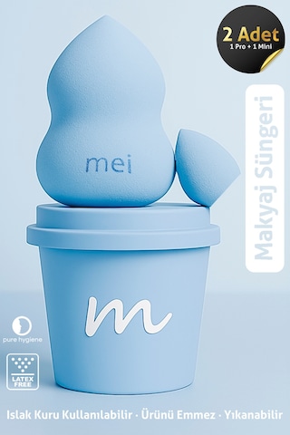 Makyaj Süngeri Fondöten Emmeyen Sponge Coffee Cup Hijyenik Blue1 Pro 1 Mini