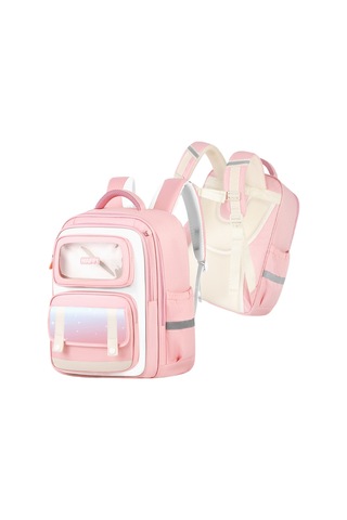 Sınır Ötesi İns Yeni Çantalar Rabub Okul Çantaları Çocuklar İlkokul 1-6. Sınıf Sırt Çantaları Yük Azaltma Sırt Çantası Toptan Pembe Büyük Boy On Parçalı İnce Rabb