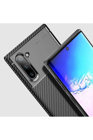 Samsung Uyumlu Galaxy Note 10 Kılıf Karbon Silikon Case