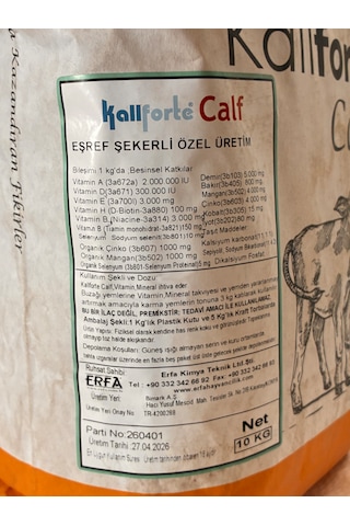Buzağı Gelişim Premiksi Katkı Maddesi 5 Kg
