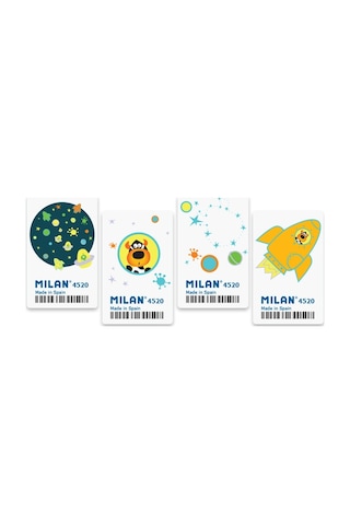 Milan Pmm4520 Space Uzay Çoçukların Tasarımı Silgi - 20 Adet
