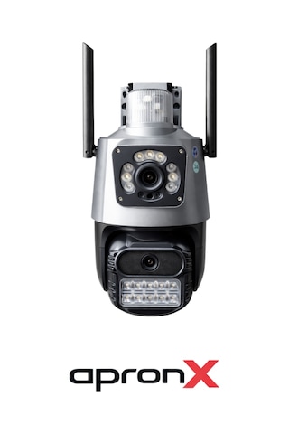 Apx-wsp242 6mp 2.8mm 4g Solar Çift Kamera 19 Led Ptz